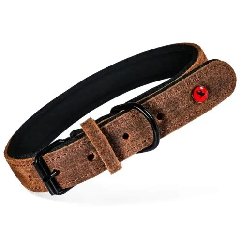 ZOLUX Obroża d/psa skórz.komfort 40cm/16mm brązowy