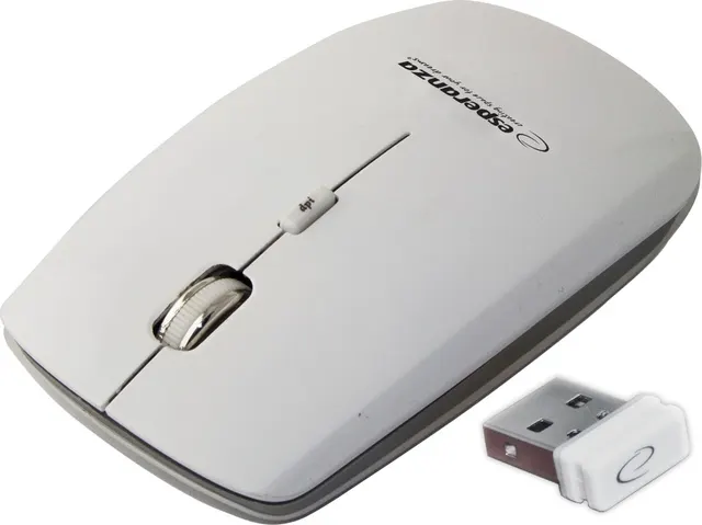 Mysz Esperanza EM120W (optyczna; 1600 DPI; kolor biały)