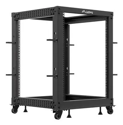Stojak LANBERG OR01-6115-B OPEN RACK 19 15U 600X600-1100 REGULOWANY Czarny