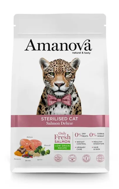 Amanova Sterilised Cat Salmon Deluxe 1 5kg