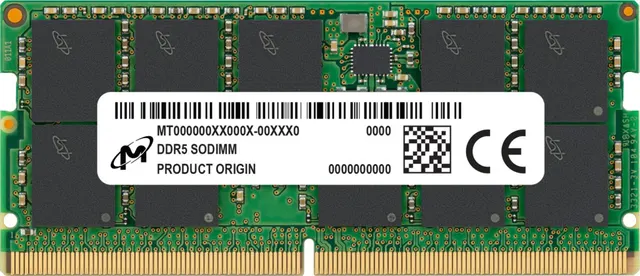 Micron SO-DIMM ECC DDR5 32GB 2Rx8 4800MHz PC5-38400 MTC20C2085S1TC48BR