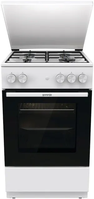 Kuchnia gazowa GORENJE GG5A14WJ, piekarnik gazowy, 70 l, 4 palniki, biały