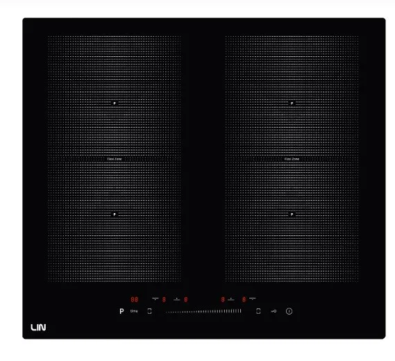 Płyta indukcyjna LIN LI-B47222 45 cm, 2 pola, PowerBoost, timer, czarny
