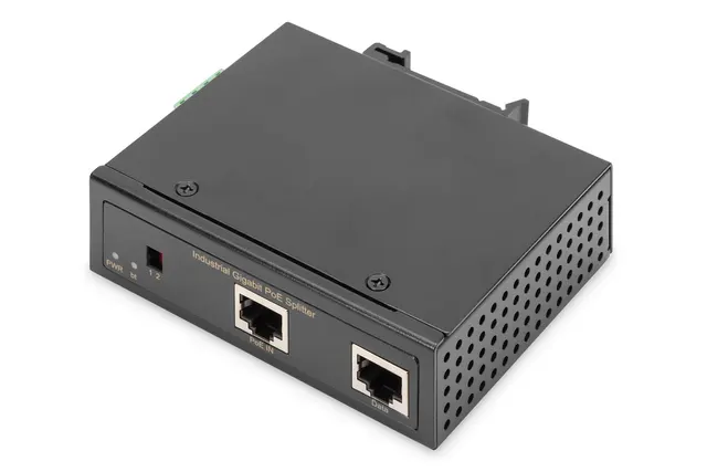 Splitter PoE+ przemysłowy. Gigabit 802.3bt