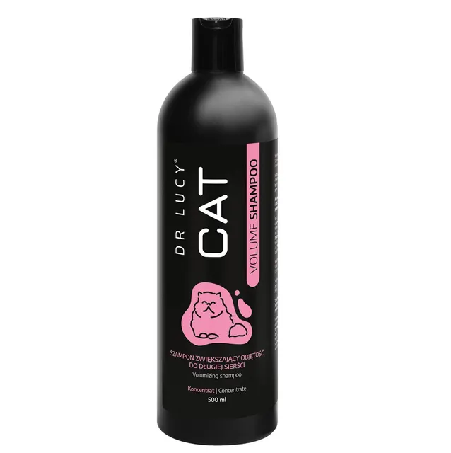 Szampon zwiększający objętość dla kotów o długiej sierści Dr Lucy Cat Volume - 500 ml