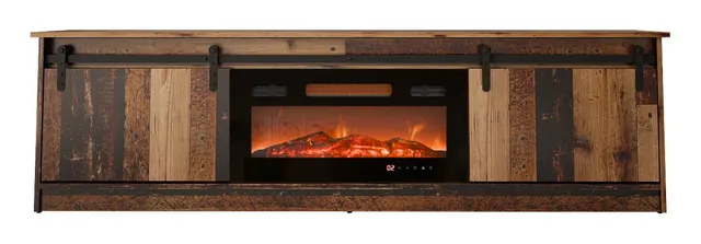 Szafka RTV GRANERO+kominek 200x56 7x35 old wood