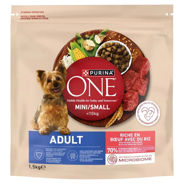 PURINA ONE MINI Dog Adult Beef & Rice 1 5kg