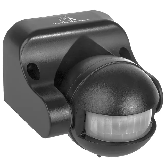 MACLEAN CZUJNIK RUCHU PIR PODCZERWIEŃ IP44 SZARY ZASIĘG 12M MAX. OBCIĄŻENIE 800/1200W MCE358 GR