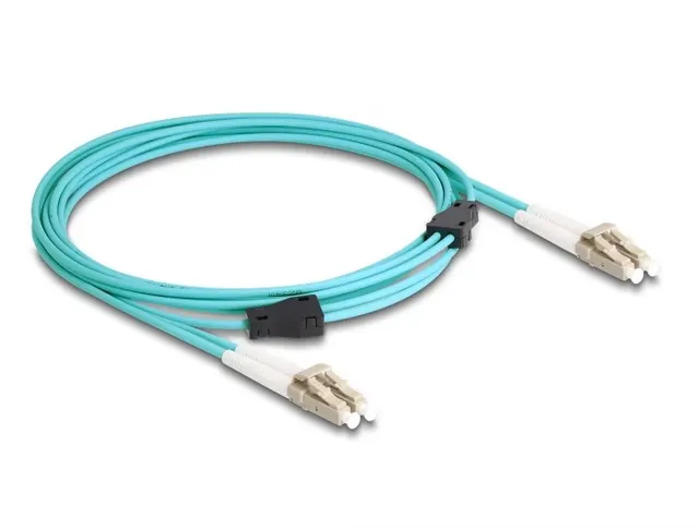 DeLOCK Kabel światłowodowy z metalowym wzmocnieniem LC Duplex na LC Duplex wielomodowy OM3 3 m