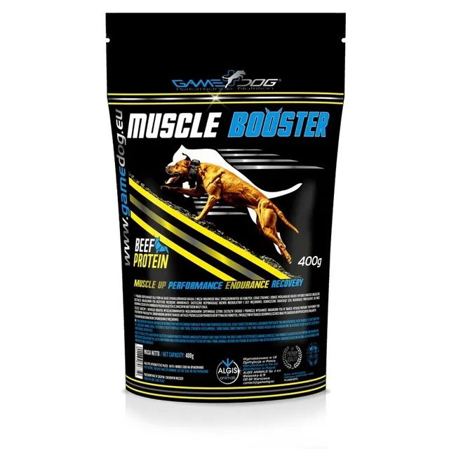 Game Dog Muscle Booster wspiera budowanie masy mięśniowej dla psa 400g