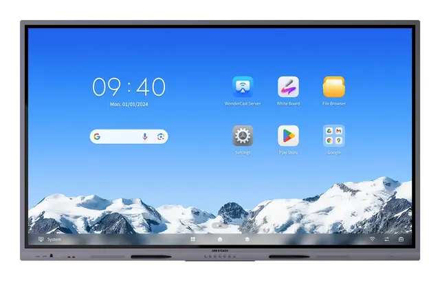 Hikvision DS-D5C75RB/A2L signage display Interaktywny płaski panel 190 5 cm (75 ) LED Wi-Fi 480 cd/m2 4K Ultra HD Szary Ekran dotykowy Procesor wbudowany Android 16/7