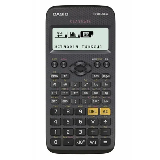 CASIO KALKULATOR NAUKOWY FX-350CEX 379 FUNKCJI 77X166MM CZARNY
