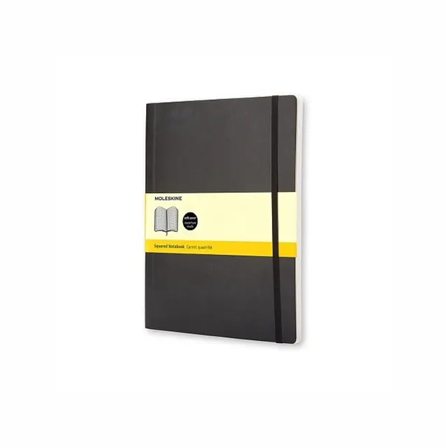 MOLESKINE Notes Classic XL (19x25cm) w kratkę miękka oprawa 192 strony czarny