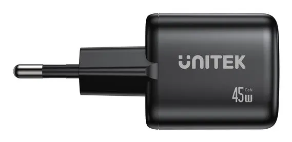 UNITEK ŁADOW. SIECIOWA 2X GAN 45W 2XUSB-C PD 3.0 QC CZARNA