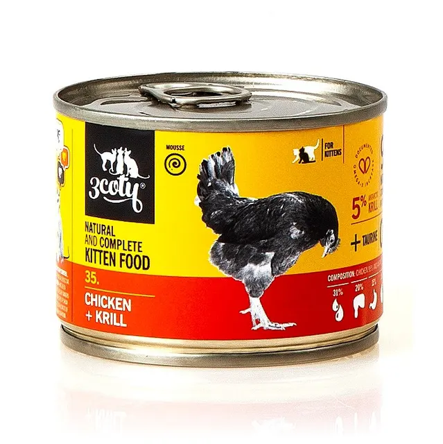 3Coty CHICKEN + KRILL for Kittens 180g
