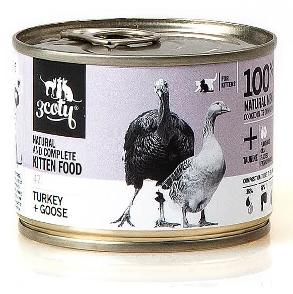3Coty TURKEY + GOOSE for Kittens 180g