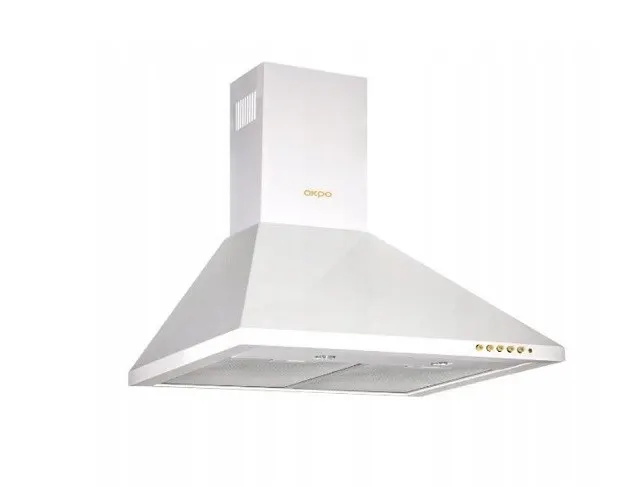 Okap kominowy AKPO WK-4 CLASSIC GOLD 60 cm, LED, biały