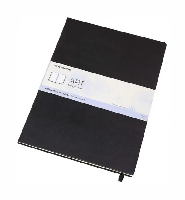 MOLESKINE Notatnik w formacie A3 60 stron papieru akwarelowego o gramaturze 200 g/m2 nadaje się do pracy z dużą ilością wody i technikami mokrymi.
