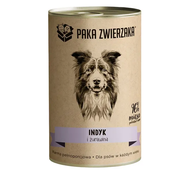 Paka Zwierzaka Indyk i żurawina 400g