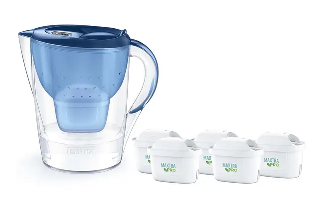 Dzbanek filtrujący Brita Marella XL+5 wkładów MaxtraPro PP (3 5l; niebieski)
