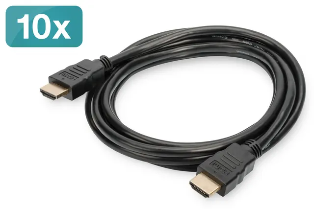 Digitus Kabel połączeniowy HDMI High Speed z Ethernetem 10-pak
