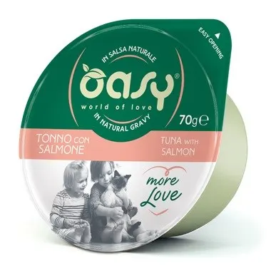 Oasy More Love Tuna with Salmon cup 70gr