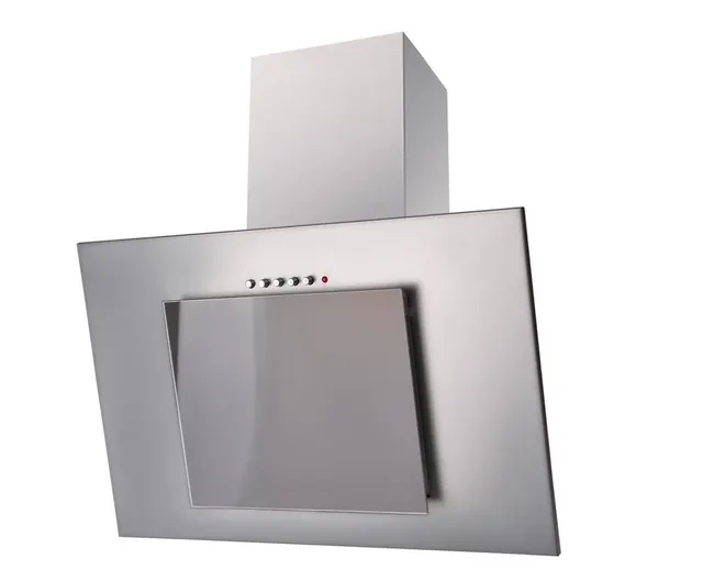 Okap kominowy AKPO WK-4 NERO ECO 60 cm, LED liniowy, szary / szare szkło