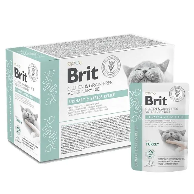 Brit VD Urinary and Stress Relief Cat Pouch 12x85g