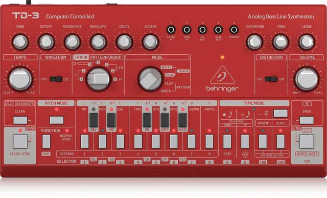 Behringer TD-3-RD syntezator Syntezator analogowy Czerwony