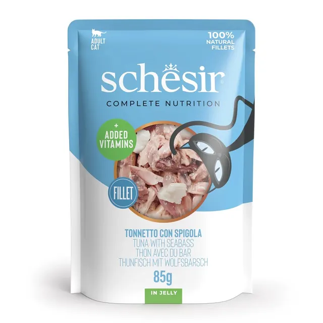 SCHESIR dla kotów Adult Tuńczyk z Bass 85g