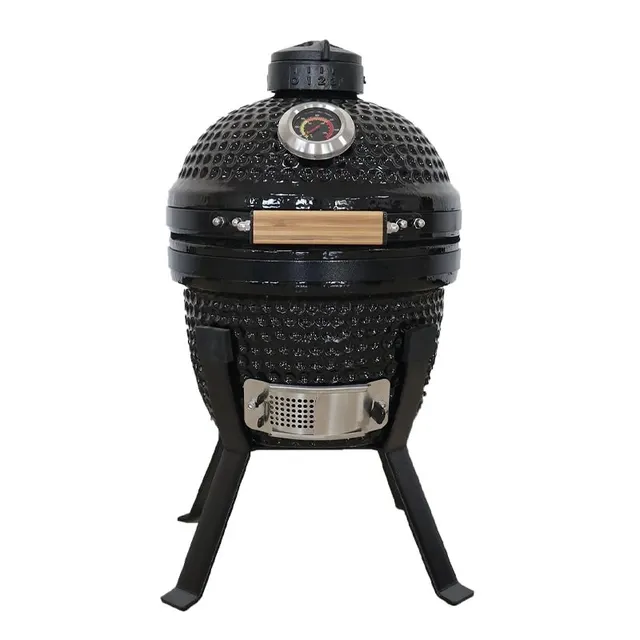 Kamado Bono Picnic Ceramic Grill 13” Kamado barbecue/grill Wózek Węgiel drzewny (paliwo) Czarny