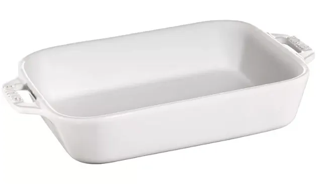 Prostokątny półmisek ceramiczny Staub - 4.5 ltr Biały