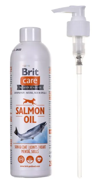 BRIT CARE Olej z łososia - suplement diety na sierść i skórę dla psów i kotów - 250 ml
