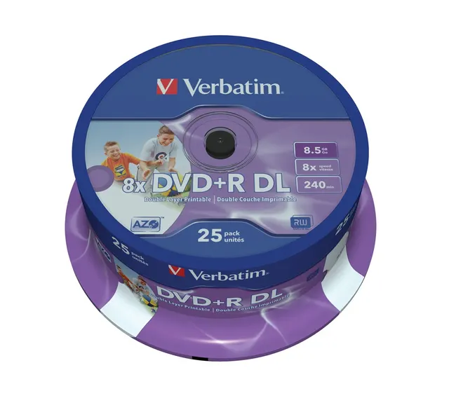 Płyta DVD Verbatim 43667 (8 5GB; 8x; 25szt.; Cake)