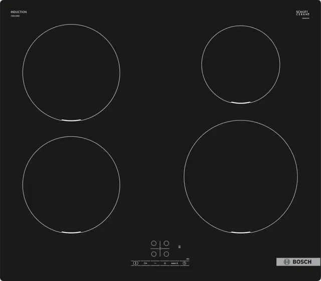 Płyta indukcyjna Bosch PIE611BB5E Serie 4 60 cm, 4 pola, PowerBoost, TouchSelect, czarny