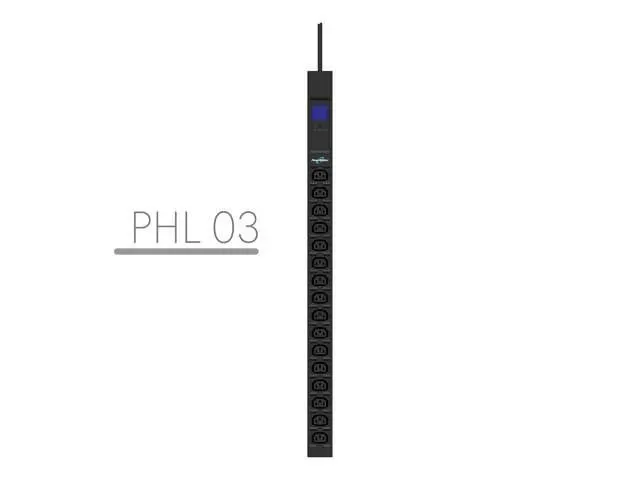 POWER WALKER LISTWA ZASILAJĄCA RACK PDU 19 16X IEC C13 3M IEC C14 MIERNIK PIONOWA CZARNA