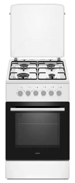 Kuchnia gazowo-elektryczna MPM MPM-56-KGM-04, termoobieg, grill, ruszt żeliwny