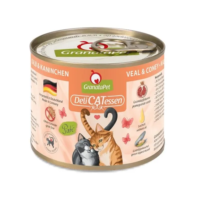 GranataPet DeliCatessen cielęcina i królik karma mokra dla kota 200g