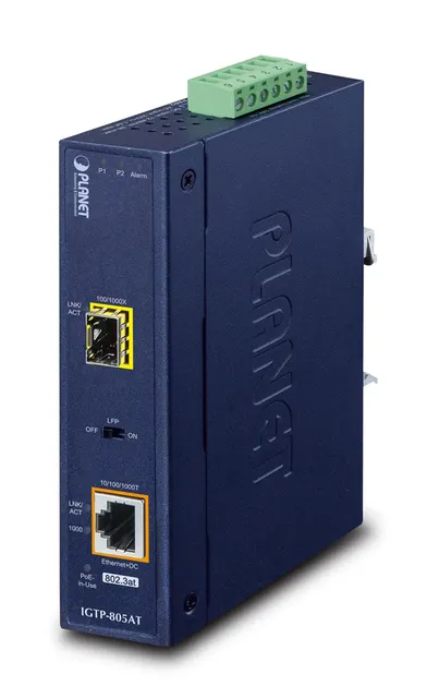 PLANET IGTP-805AT konwerter sieciowy 2000 Mbit/s 1310 nm Niebieski