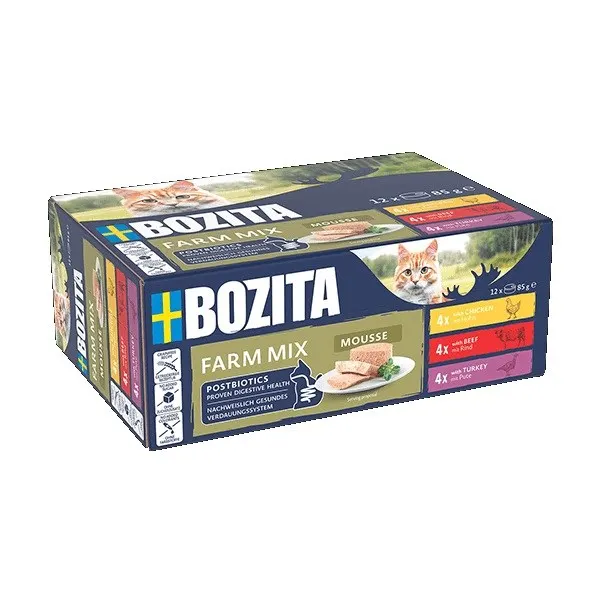 Bozita Mousse Mixed Farm 12x85g