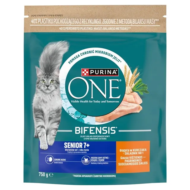 Purina ONE 7+ Bogata w Kurczaka i Pełne Ziarna 750g