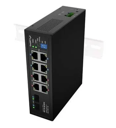 SWITCH LANBERG ILGE-8P-2S-120 LIGHT INDUSTRIAL POE 4XBT 4XAT 2XSFP DIN GIGABIT ETHERNET