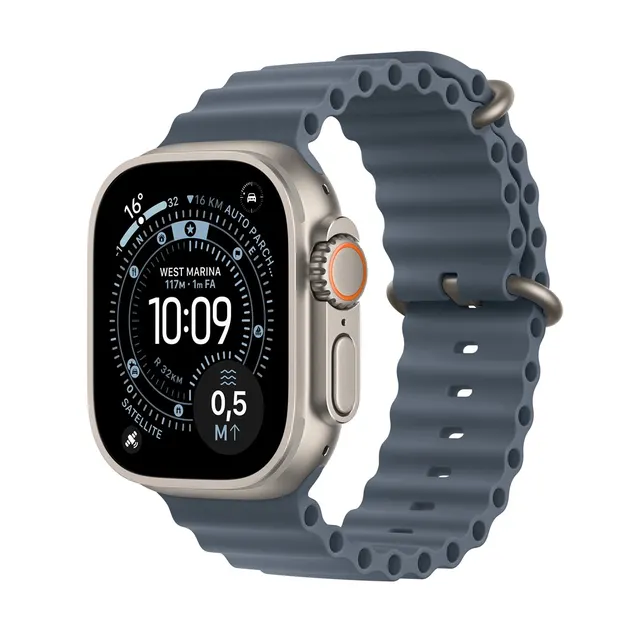 Apple Watch Ultra 3 OLED 49 mm Cyfrowy 422 x 514 px Ekran dotykowy 5G Tytan Wi-Fi GPS (MEWH4QF)
