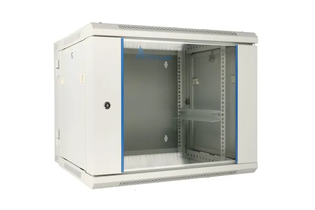 Extralink Szafa rack 9U 600x600 AZH Szara montowana na ścianie dwusekcyjna