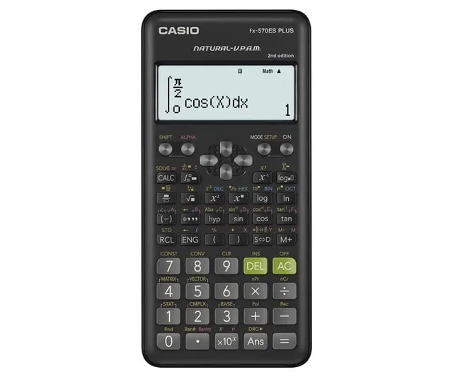 CASIO KALKULATOR NAUKOWY FX-570ESPLUS-2-B 417 FUNKCJI 77X162MM CZARNY