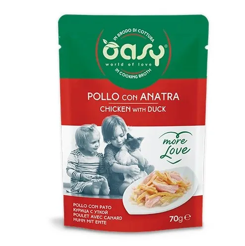 Oasy More Love Chicken with duck pouch 70gr