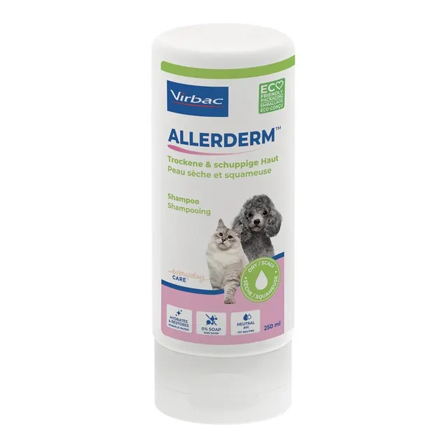 VIRBAC ALLERDERM szampon dla suchej i łuszczącej się skóry psów i kotów 250ml