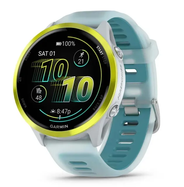 Garmin Forerunner 570 3 56 cm (1.4 ) AMOLED 47 mm Cyfrowy 454 x 454 px Ekran dotykowy Biały Żółty Wi-Fi GPS