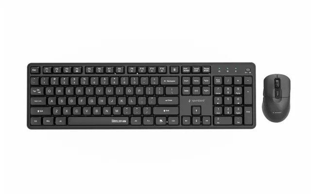 GEMBIRD BEZPRZEWODOWY ZESTAW KLAWIATURY + MYSZ SILENT KEY PRO BUSINESS CZARNY UKŁAD US