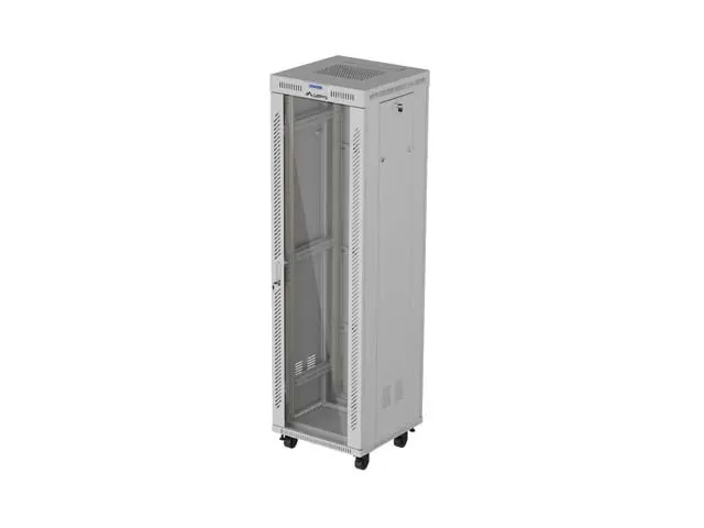 LANBERG SZAFA INSTALACYJNA RACK STOJĄCA 19 42U 600X600 SZARA DRZWI PRZESZKLONE LCD (FLAT PACK) V2